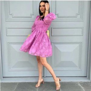 Rachel Parcell Pink Floral Lace Dress Size 6